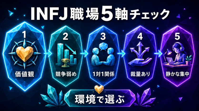 INFJ職場5軸チェック｜求人票と面接で仕事環境を見極める判断基準