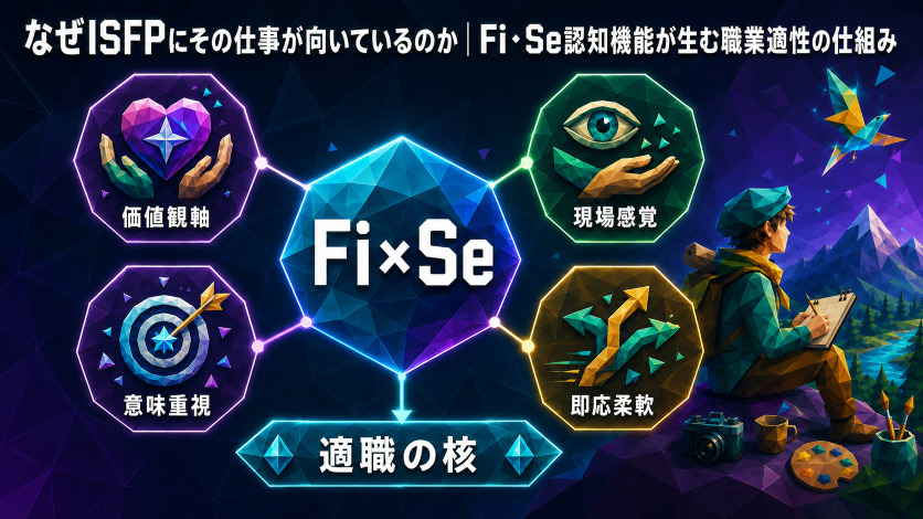 なぜISFPにその仕事が向いているのか｜Fi・Se認知機能が生む職業適性の仕組み