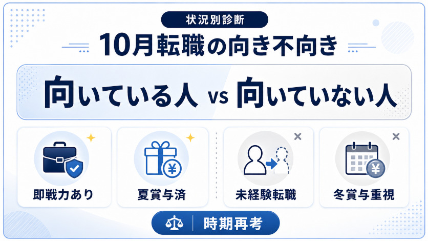 10月転職に向いている人・向いていない人の状況別診断