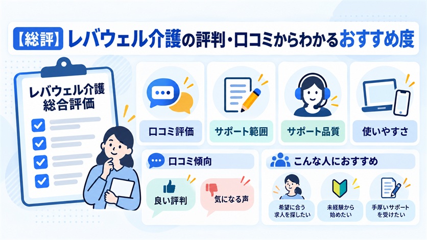02-【総評】レバウェル介護の評判・口コミからわかるおすすめ度