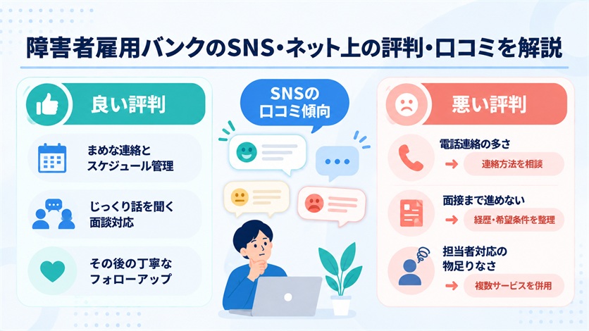 07_障害者雇用バンクのSNS・ネット上の評判・口コミ8件を解説