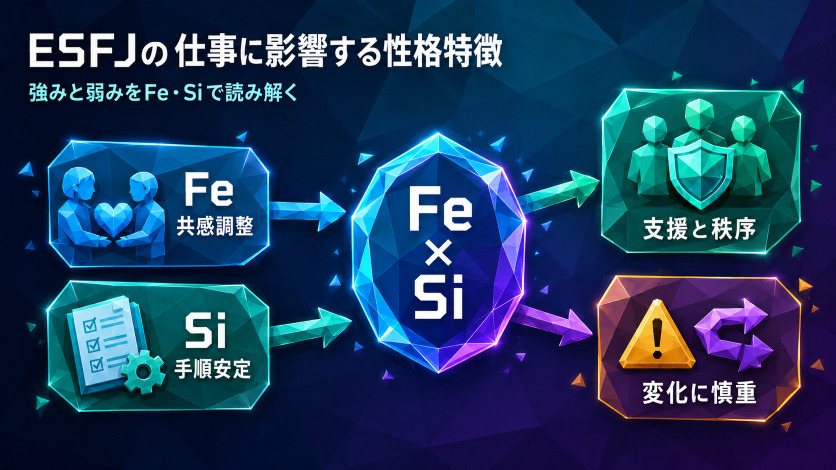 ESFJの仕事に影響する性格特徴｜強みと弱みをFe・Siで読み解く