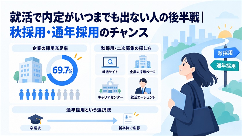 05-就活で内定がいつまでも出ない人の後半戦|秋採用・通年採用のチャンス