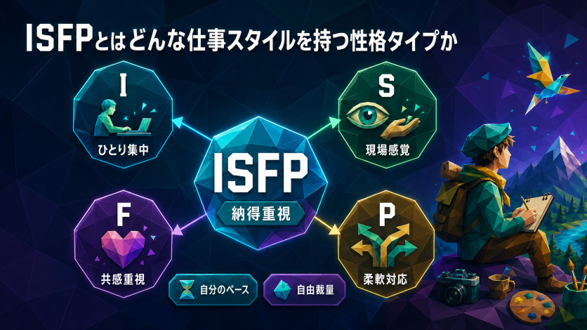 ISFPとはどんな仕事スタイルを持つ性格タイプか