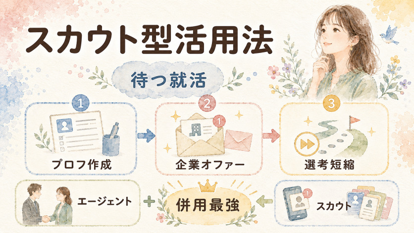 スカウト型サービスで就活を楽にする方法｜OfferBox・dodaキャンパス・キミスカ比較