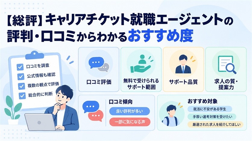 02-【総評】キャリアチケット就職エージェントの評判・口コミからわかるおすすめ度
