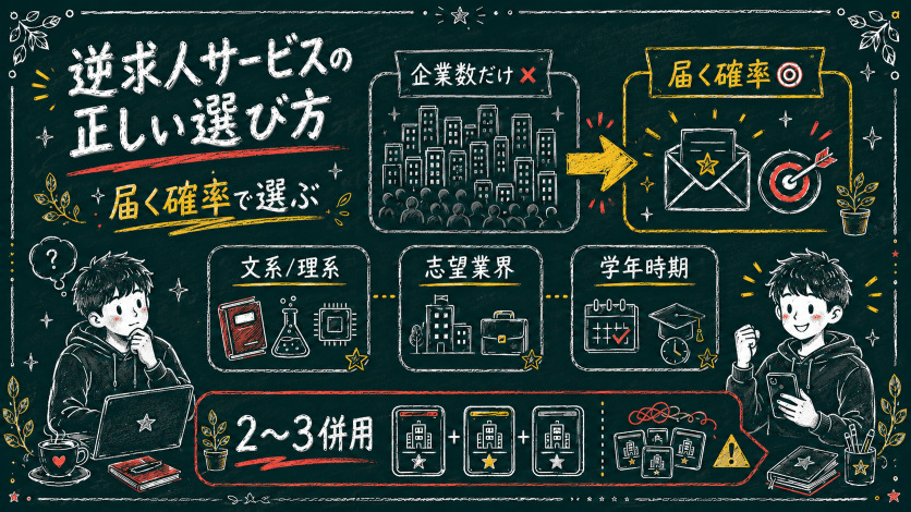 逆求人サービスの正しい選び方:登録企業数より「オファーが届く確率」で選ぶ
