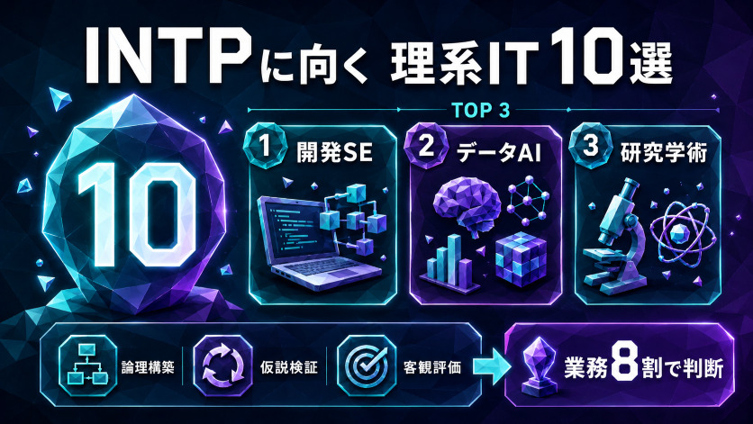INTPに向いてる仕事・職業リスト|理系・IT系10選
