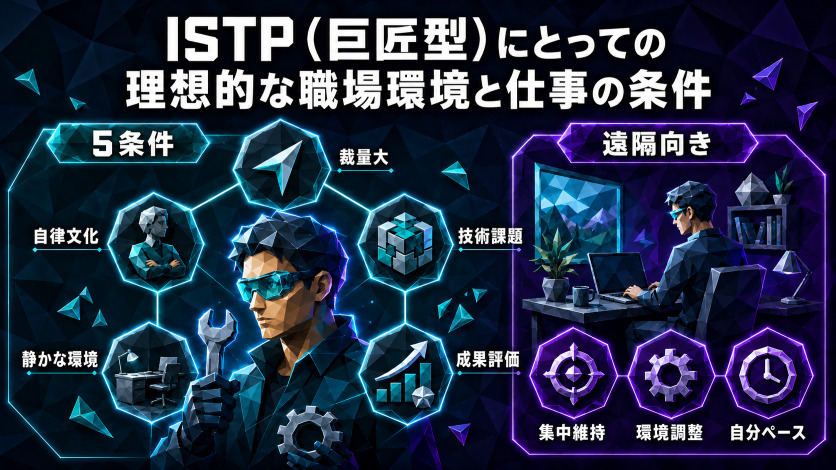 ISTP（巨匠型）にとっての理想的な職場環境と仕事の条件