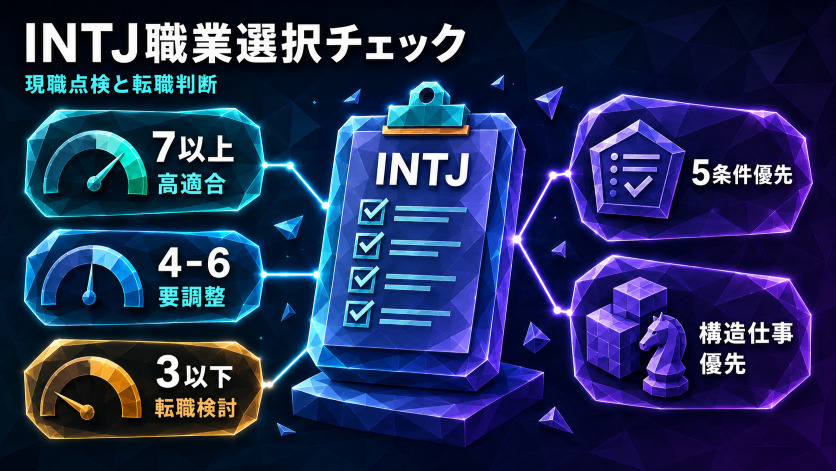 自分に向いている仕事を見つけるINTJ職業選択チェックリスト