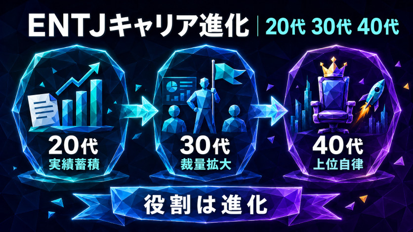 ENTJのキャリア進化マップ|20代・30代・40代の仕事・職業の最適解