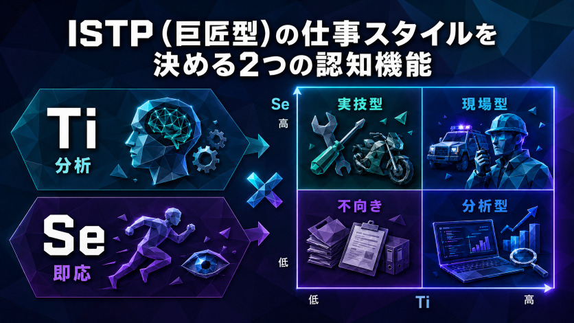 ISTP（巨匠型）の仕事スタイルを決める2つの認知機能