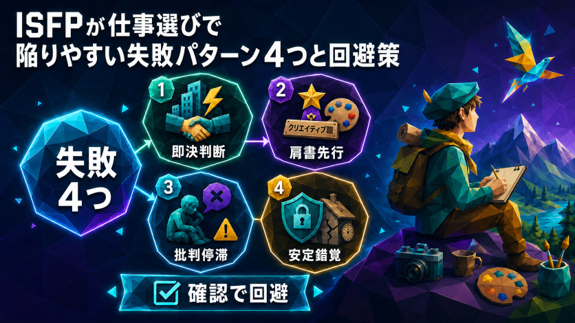 ISFPが仕事選びで陥りやすい失敗パターン4つと回避策