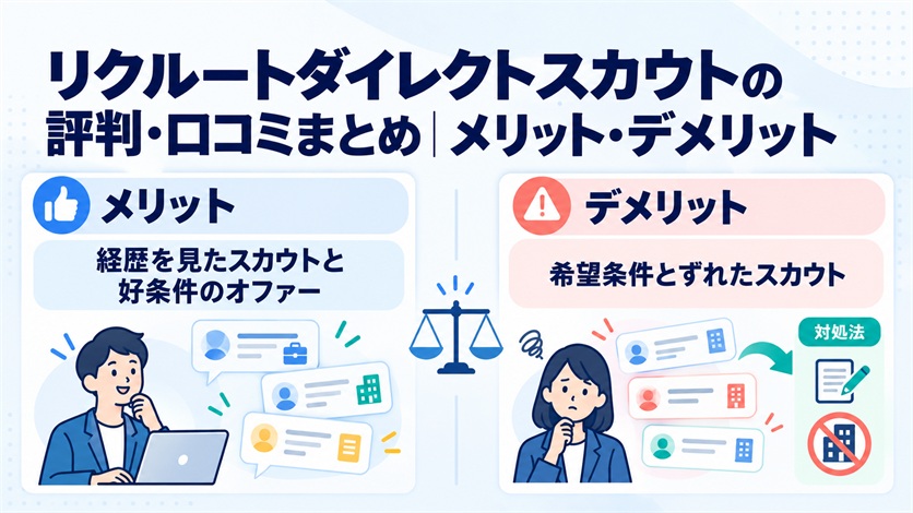 03-リクルートダイレクトスカウトの評判・口コミまとめ|メリット・デメリット