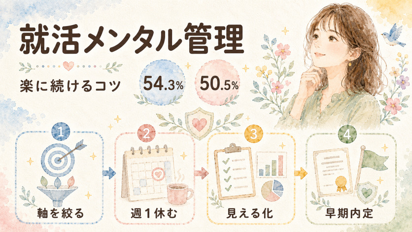 就活の精神的ストレスを楽にする思考法とメンタル管理