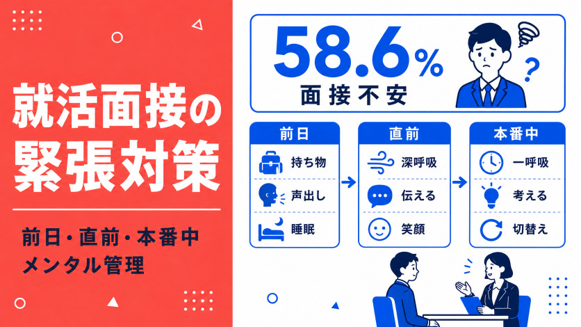 就活面接の緊張対策｜前日・直前・本番中に使えるメンタル管理テクニック
