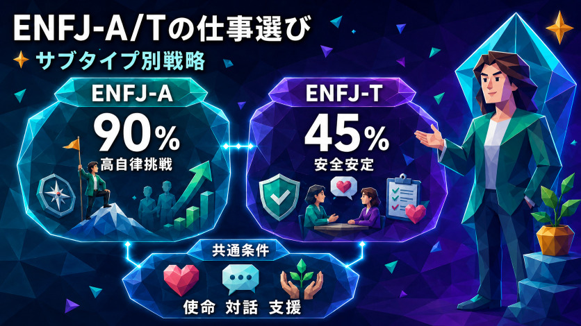 ENFJ-AとENFJ-Tの仕事・職業選び戦略|サブタイプ別の職場選び方