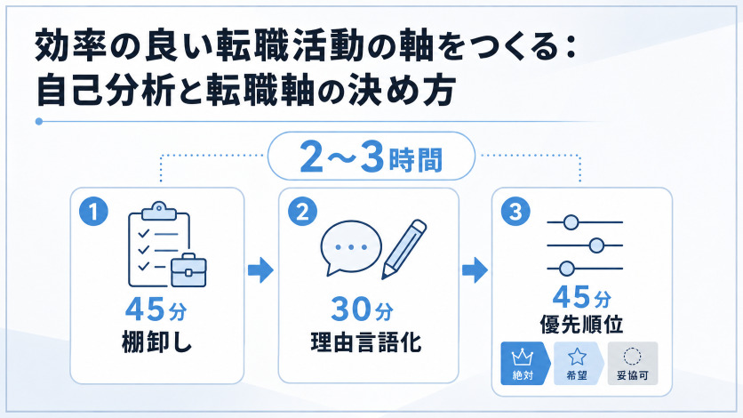 効率の良い転職活動の軸をつくる:自己分析と転職軸の決め方