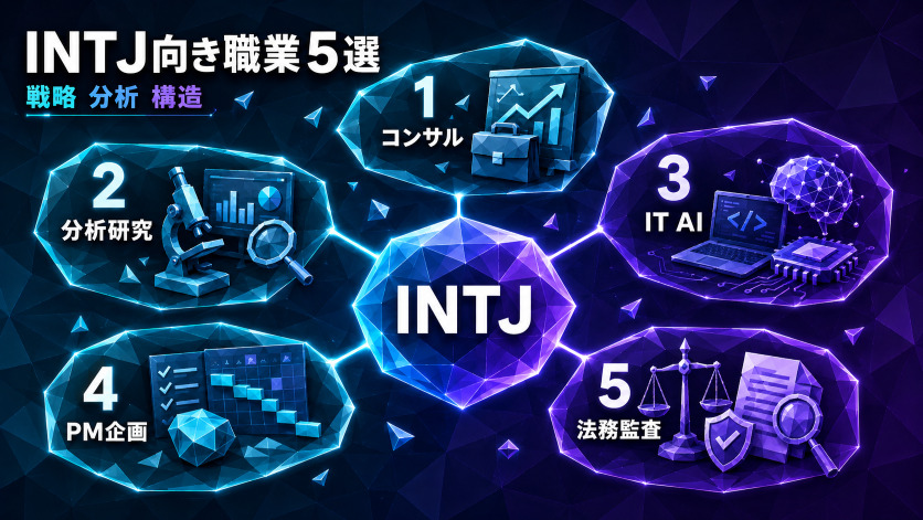 INTJに向いている仕事・職業リスト|根拠つき適職5職種