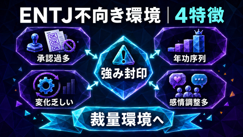 ENTJに向いていない仕事・職場環境|ミスマッチを防ぐ職業選びの基準