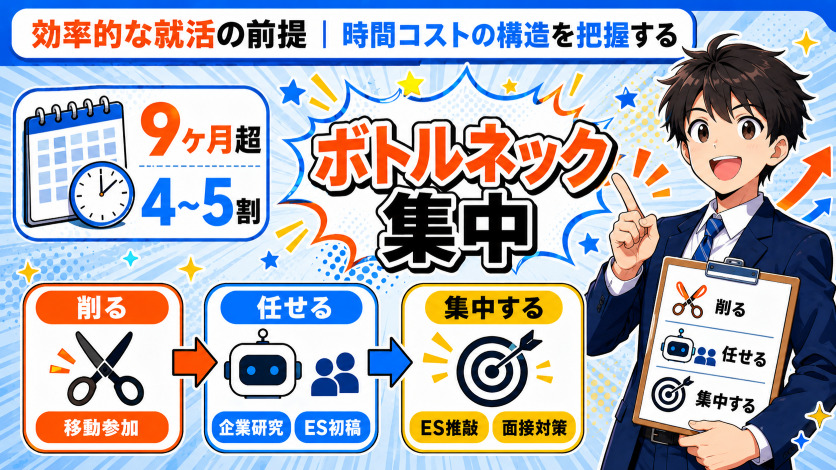 効率的な就活の前提｜時間コストの構造を把握する