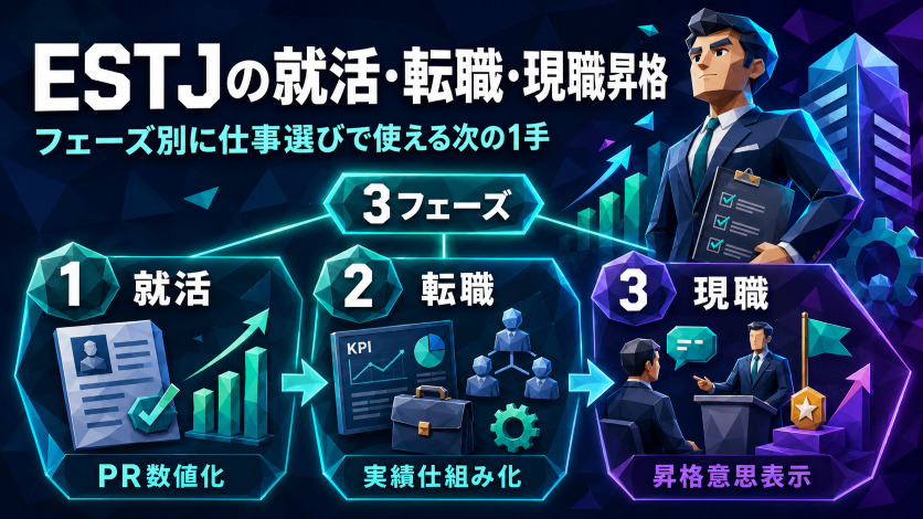ESTJの就活・転職・現職昇格｜フェーズ別に仕事選びで使える次の1手