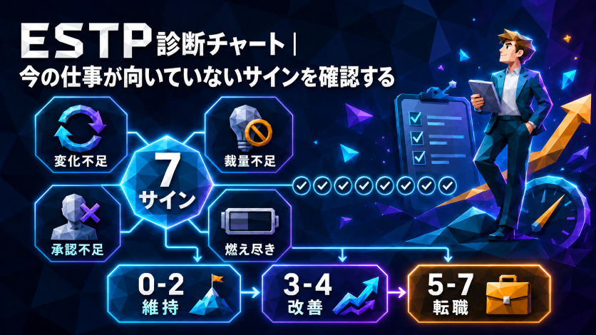 ESTP診断チャート｜今の仕事が向いていないサインを確認する