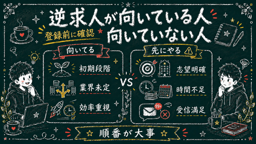 逆求人が向いている人・向いていない人の判断基準【登録前に確認】