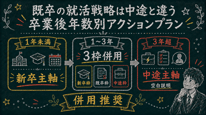 既卒の就活戦略は中途と違う:卒業後年数別アクションプラン