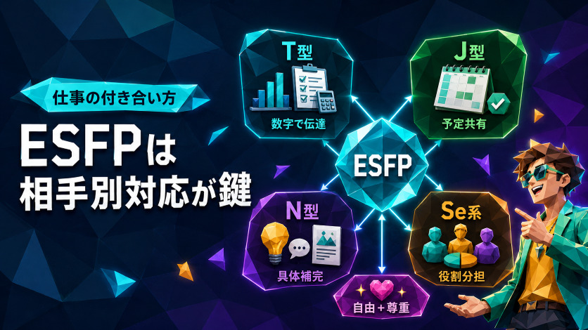 ESFPが他のMBTIタイプと仕事でうまく付き合う方法