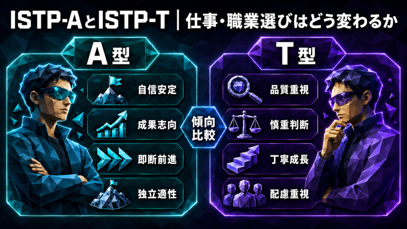 ISTP-AとISTP-T｜仕事・職業選びはどう変わるか
