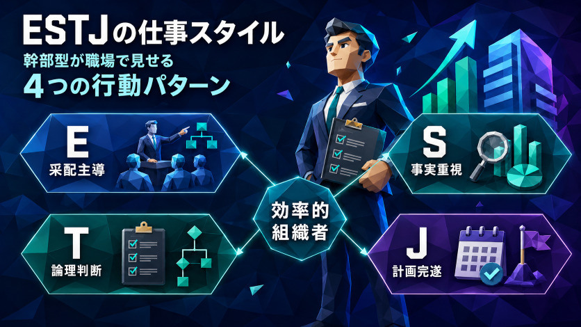 ESTJの仕事スタイル｜幹部型が職場で見せる4つの行動パターン