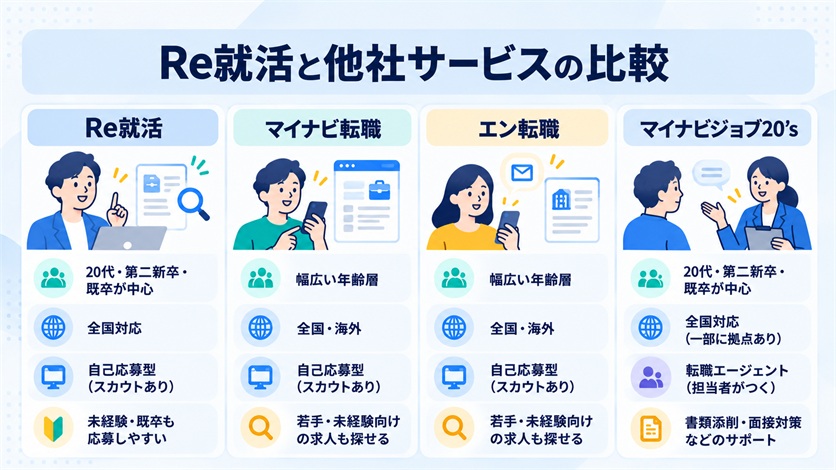 10-Re就活と他社サービスの比較