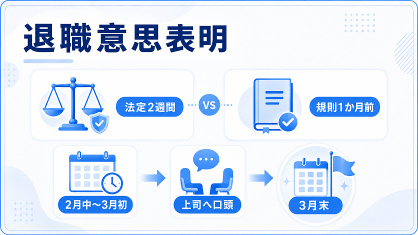 3月末退職の伝え方転職の退職意思表明タイミングと切り出し方