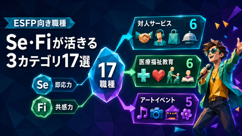 ESFPに向いてる仕事・職業17選｜Se・Fiが活きる職種と理由