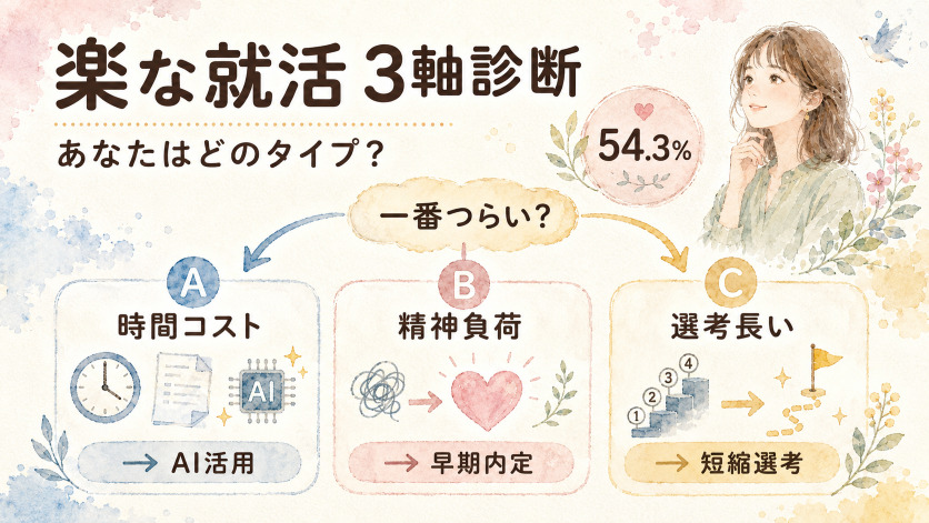 「楽な就活」の定義と3軸診断チャート：あなたはどのタイプ？