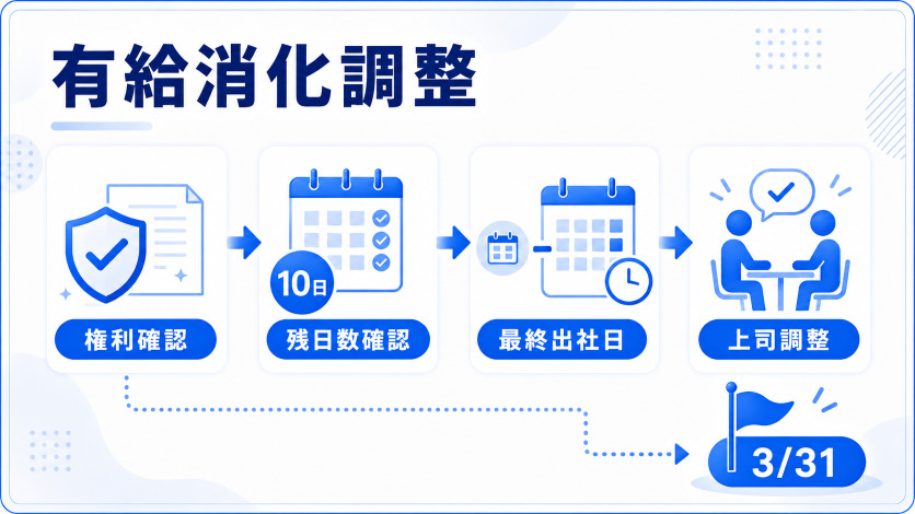 3月転職の有給消化残日数の考え方と上司との調整方法