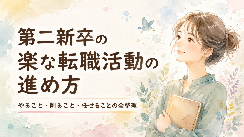 第二新卒の楽な転職活動の進め方｜やること・削ること・任せることの全整理