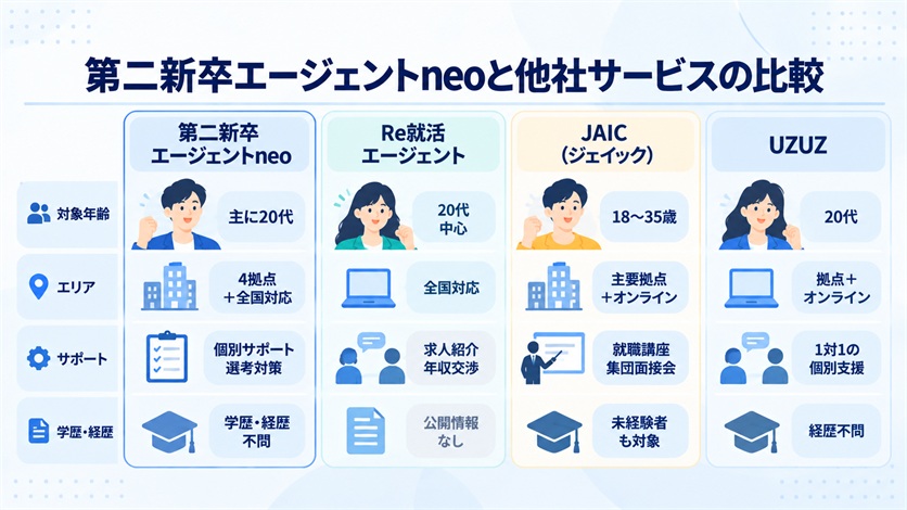 11_第二新卒エージェントneoと他社サービスの比較