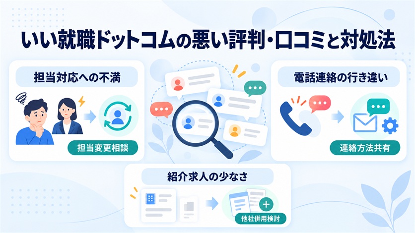 06-いい就職ドットコムの悪い評判・口コミ5件と対処法