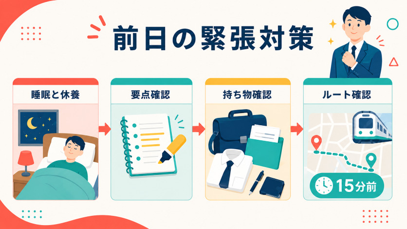 採用面接前日にできる緊張対策