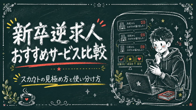 新卒逆求人おすすめサービス比較|スカウトの見極め方と使い分け方