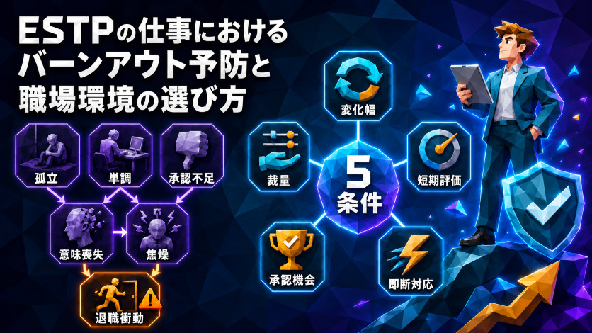ESTPの仕事におけるバーンアウト予防と職場環境の選び方