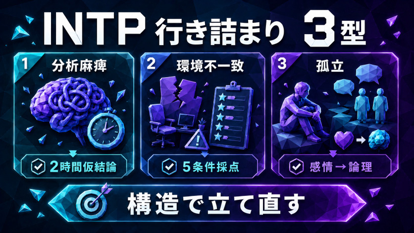 INTPが仕事で行き詰まる3パターン|失敗の構造と立て直し行動