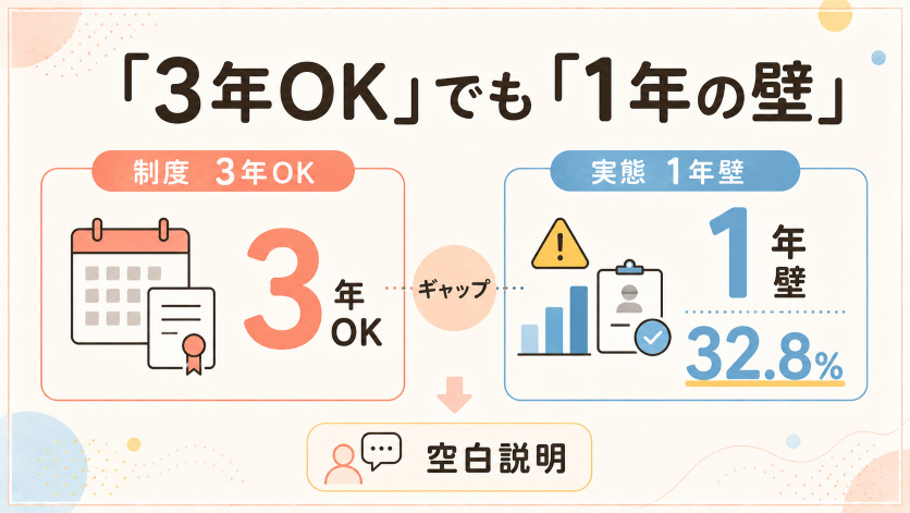 「3年以内はOK」だが既卒就活で「1年が実態の壁」——制度と現実のギャップ