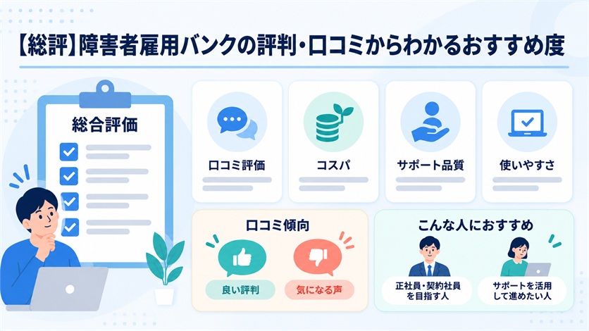 02_【総評】障害者雇用バンクの評判・口コミからわかるおすすめ度