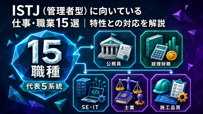 ISTJ(管理者型)に向いている仕事・職業15選|特性との対応を解説