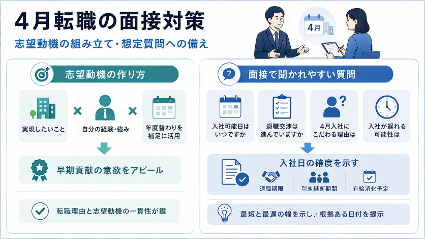 4月転職の志望動機・面接対策で押さえるべきポイント