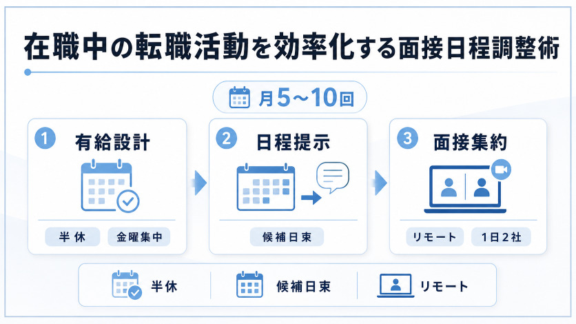 在職中の転職活動を効率化する面接日程調整術