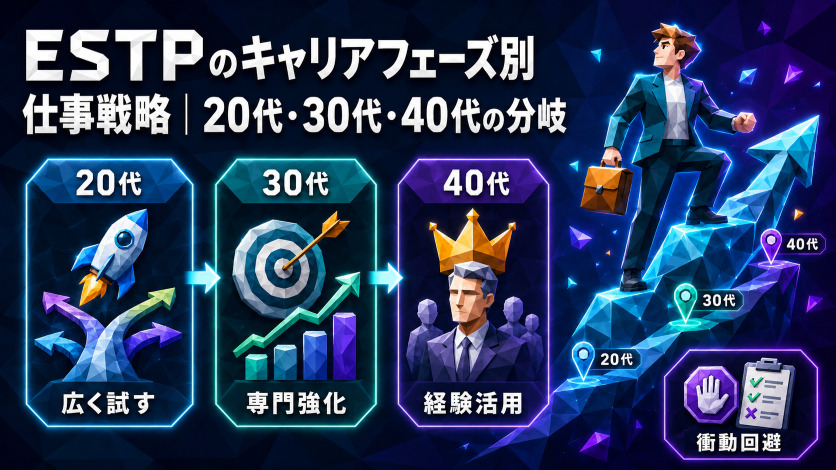 ESTPのキャリアフェーズ別仕事戦略｜20代・30代・40代の分岐